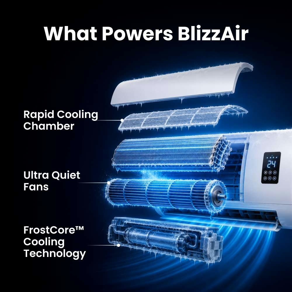 BlizzAir internal airflow cooling technology